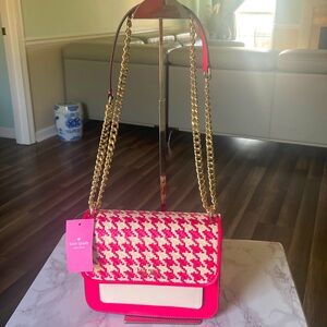 ♠️KATE SPADE♠️💖Pink & White Remi Crossbody/Shoulder Bag ✨New with Tags